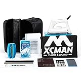 XCMAN Komplettes Ski- und Snowboard-Tuning- und Wachsset mit Wachseisen, Skiwachs, Kanten-Tuner,...