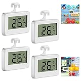 VFANDV Kühlschrankthermometer 4 Stück, Thermometer Kühlschrank Digital mit LCD-Anzeige...