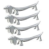4 Stücke Messerbank, Metall Hunde EssstäBchen Halter, Besteckhalter Für Tisch, Klei Ner Hund Form...