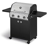 Enders® Gasgrill Chicago Next 3, 3-Edelstahlbrenner, doppelwandige Garhaube, Gussrost, 2...