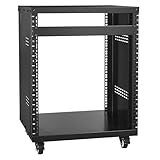 VEVOR 12U Server-Rack, 226,8 kg Kapazität, Netzwerk-Stereo-Aufnahmestudio-Rack mit feststellbaren...