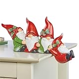 Ghjkldha Resin Ornaments, Christmas Gnomes Figurines, Cute Small Resin Gnomes, 4.72 Inches GNOME...