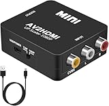 DigitConvert RCA zu HDMI Adapter, AV zu HDMI Konverter, 1080P Mini RCA Composite CVBS Audio Video...
