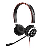 Jabra Evolve 40 MS Stereo Headset - Microsoft zertifizierte Kopfhörer für VoIP Softphone mit...