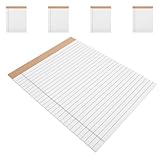 Parliky 5 Stück Legales Notizpapier Liniert mit Perforation pro Block Reißfest Weißes...