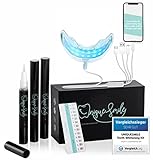 Hochwertiges Teeth whitening kit von UniqueSmile - All in One Bundle für Zahnaufhellung & weiße...