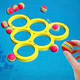 Pool Spielzeug Erwachsene und Kinder, Pool Schwimmbad Wurfspiele mit 12 Regenbogenball,...