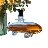 Submarine Whiskey Dekanter – Einzigartige U-Boot-förmige Glas-Likörflasche, dekorativer...