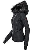 Navahoo Damen Winter Jacke Steppjacke Adele Schwarz Gr. L