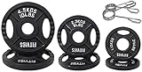 Signature Fitness Olympic Hantelscheibe aus Gusseisen, 5,1 cm, für Krafttraining und Gewichtheben,...
