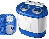 Steinborg Mini Waschmaschine mit Schleuder | 2 Kammern | Waschautomat bis 3 KG | Schleuderkammer bis...