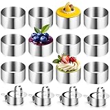 YSWOVUO Dessertringe Set Premium Edelstahl Speiseringe 24 Stück Dessertringe Set, Edelstahl...