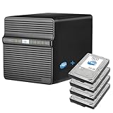 SIMPLETEK - NAS-System mit 4 Bay (Slot) mit 2 GB RAM und 4 x 320 GB HDD inklusive (1280 GB...