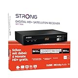 STRONG SRT 7806 HD Satelliten Receiver für HD Plus inkl. HD+ Karte DVB-S2 Full HD (HDTV, HDMI, LAN,...