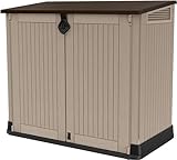 Keter 17197253 Store It Out Midi Gartenlager aus Kunststoff, Schuppen, Beige und Braun, 845 L, 130 x...