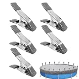 Wezalget Poolabdeckung Clips - 5 Stück Federclips,Wetterfeste Schnelllösbare Halterung Für...