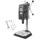 STAHLWERK Tischbohrmaschine mit Kreuzlinienlaser – 800 W Ständerbohrmaschine, Drehzahl 200 –...