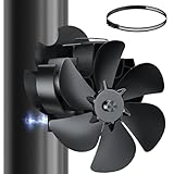 Miaton Ofenventilator Kaminventilator Magnetisch | 6 Klingen Kaminventilator Ofenrohr Ventilator |...