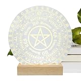 Generisch Tischlampe, Altar-Nachttischleuchte, Pentagram Design Star Moon USB-Nachttischleuchte,...