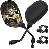 ATV-Rückspiegel, 360-Grad-Kugel-Typ, ATV-Rückspiegel mit 2,2 cm Lenkerhalterung für Motorrad,...