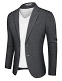 PJ PAUL JONES Herren Sakko Sportlich Regular Fit Blazer 2 Knöpfe Freizeit Business Jackett (Grau,...