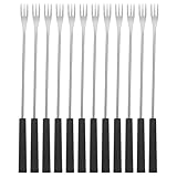 Hemobllo Fonduegabeln Edelstahl 12 Stück mit Langem Griff für Schokolade und Käse zum Dippen in...