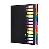Projektmappe A4 Ordnungsmappe Pultordner 12 Fächer Pultmappe Personalmappe Mit Gummizug Sammelmappe...