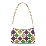 Schultertasche mit Glitzer-Diamant-Golddruck für Damen, Mond-Geldbörse, Hobo-Tasche, einfache...