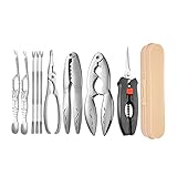 Hummer 9-teiliger Edelstahl-Meeresfrüchte-Werkzeug-Set Professionelles Tool zum Essen aller Arten...