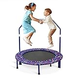 Trampolin mit Stange für Kinder, Ø ca 91cm|Faltbarer Rebounder für Minitrampolin mit...