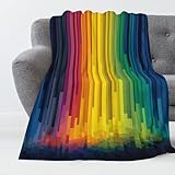 GSAEIMCT Kuscheldecke Farbverlauf Regenbogen Fotografische Illustrationen Decke Tagesdecke,Weiche...
