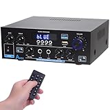 AK55 HiFi-Verstärker Stereo Amplifier Bluetooth 5.0 Power Amplifier 2 Kanal Verstärker 70W X 2...