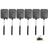 6er Set XXL 75 cm Insektenklatsche Fliegenklatsche ausziehbar Teleskop Klatsche Fliegenfänger...