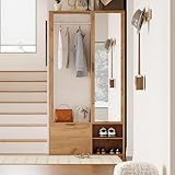 Garderobenschränke 100*33*190cm mit Flur, 6-in-1-Eingangsschrank, zum Aufhängen von Mänteln,...