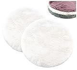 heimtexland 2er Pack Sitzkissen Fellimitat Hase flauschig weich wärmend Stuhlauflage Kunstfell...