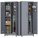 STEELIST Besenschrank Haushaltsschrank Metall - | 60 x 165 x 40 cm | Mehrzweckschrank mit Regale und...