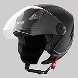 VEVOR Motorradhelm Motocross-Helme 3/4 Gesicht Größe XL, Helme aus ABS mit Bluetooth-Kommunikation...