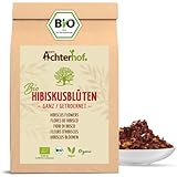 Hibiskusblüten Bio ganz getrocknet 500g | leicht säuerlich-fruchtiger Geschmack | in Bio-Qualität...