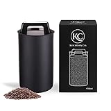 Kaffeedose luftdicht für 500 g Kaffeebohnen mit Vakuumdeckel (Behälter für Kaffee, Tee, Edelstahl...