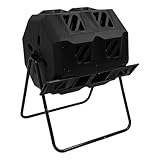 Repomanda, Doppelkammer Komposter 160L Rotierender Kompostbehälter Taumelkomposter Mit Standfuß...