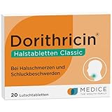 Dorithricin Halstabletten Classic 20 Lutschtabletten bei Halsschmerzen & Schluckbeschwerden -...