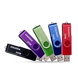 5 Stück 32GB USB Stick ENUODA Speicherstick Rotate Metall Mehrfarbig High Speed USB 2.0 Flash Drive...