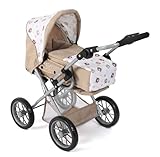 Bayer Chic 2000® 3in1 Kombi Puppenwagen Leni - Bärchen Beige - faltbar, höhenverstellbarer Griff...