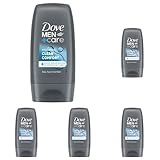 Dove Men +Care Gel de Ducha y Jabón de Cara Hidratante 2 en 1 para Hombre, 55 ml (Packung mit 5)