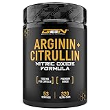 L-Arginin + L-Citrullin - 320 Kapseln - 1100 mg pro Kapsel - Citrullin + Arginin Base im 1:1...