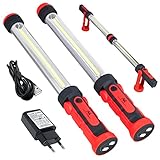 Maclean COB LED XXL 2x Werkstattlampe | Arbeitslampe mit Magnet und Haken | Dual Modi für...
