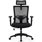 Daccormax Bürostuhl Ergonomisch, Schreibtischstuhl mit Verstellbarer Kopfstütze, Armlehnen,...