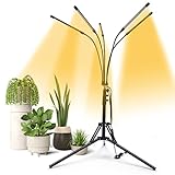 Pflanzenlampe LED mit 3 Lichtmodi, Einstellbare Pflanzenleuchten für Zimmerpflanzen, 5-Flammige...
