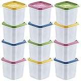Annastore 12 x Tiefkühldosen 380 ml - Gefrierdosen zum Einfrieren - Frischhaltedosen stapelbar -...