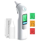 Ohrthermometer, Ohr Fieberthermometer für Baby Erwachsene, digitales infrarot-Thermometer mit 24...